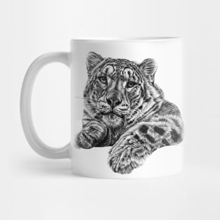 Snow leopard illustration Mug